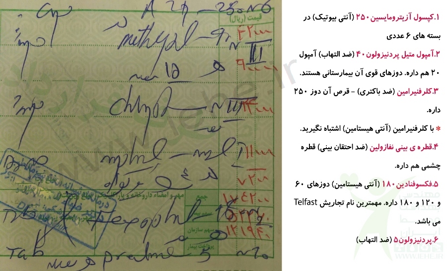 آموزش نسخه خوانی داروخانه در مشهد